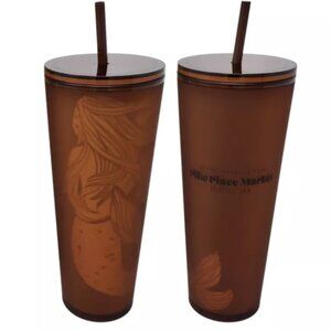 NEW Starbucks Pike Place Market - 24oz Amber Siren Soft Touch